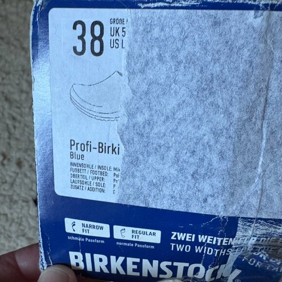 Birkenstock Profi-Birkis navy blue clogs gardening nursing restaurant size 38 - Picture 8 of 9